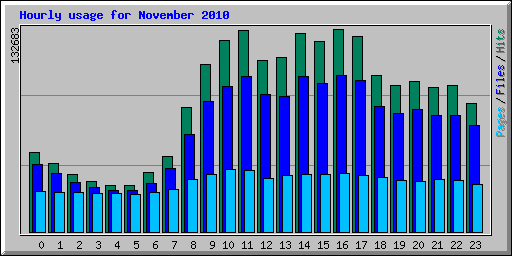 Hourly usage for November 2010
